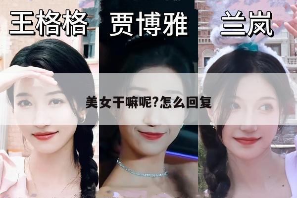 美女干嘛呢?怎么回复